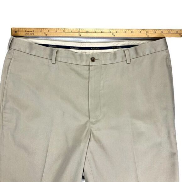 Brooks Brothers Pants Mens 42X32 Tan Advantage Chino Clark Slash Pockets Classic - Picture 8 of 13